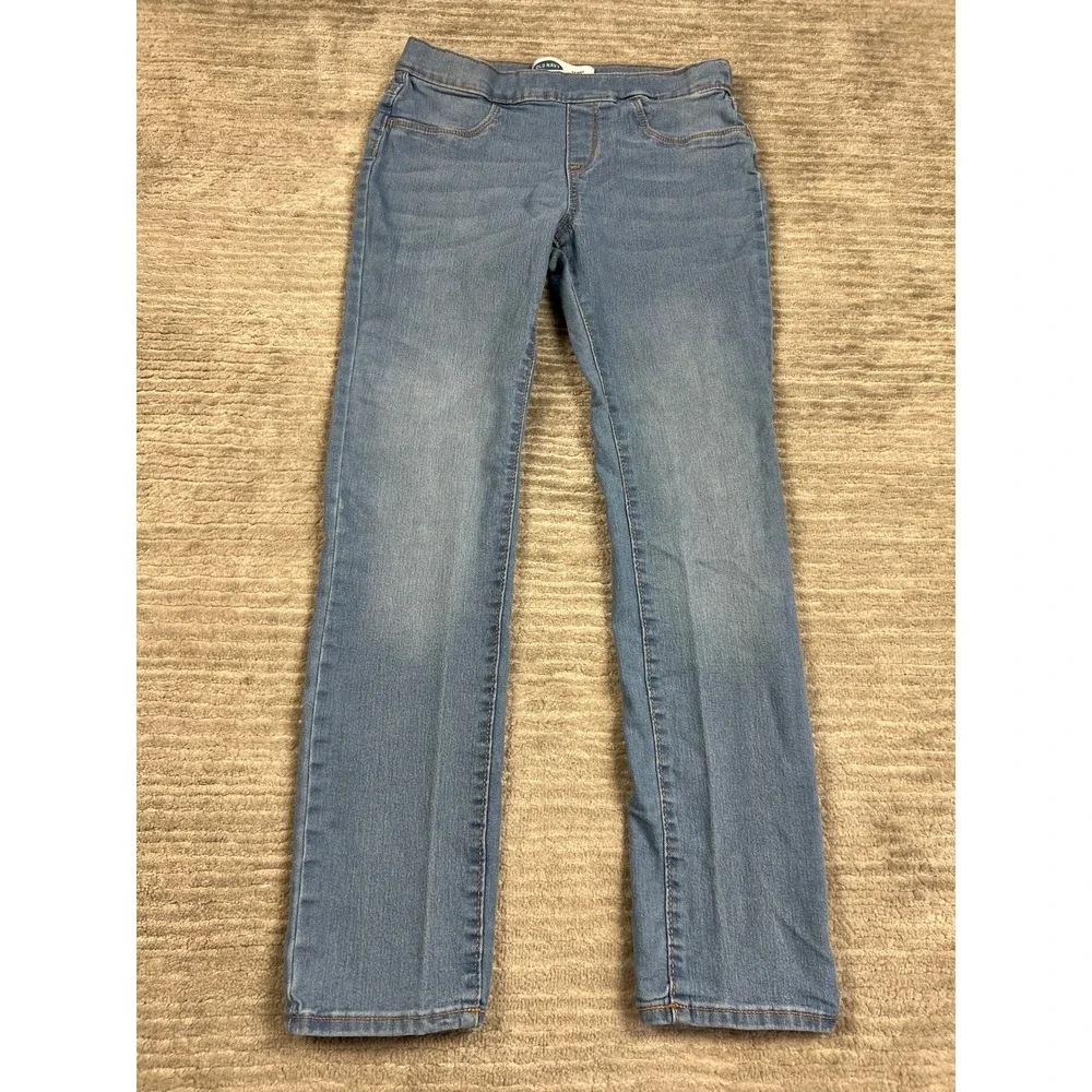 Old Navy Jeans Girls XL 14 Blue Skinny Built-In Tough Light Wash Stretch Pull-On